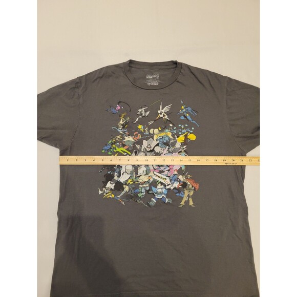 Blizzard Overwatch Shirt Mens Large Distressed Gray With Characters - Picture 6 of 8